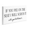 Stupell Industries Pee On The Seat Humor Wall Plaque, design by Lettered and Lined